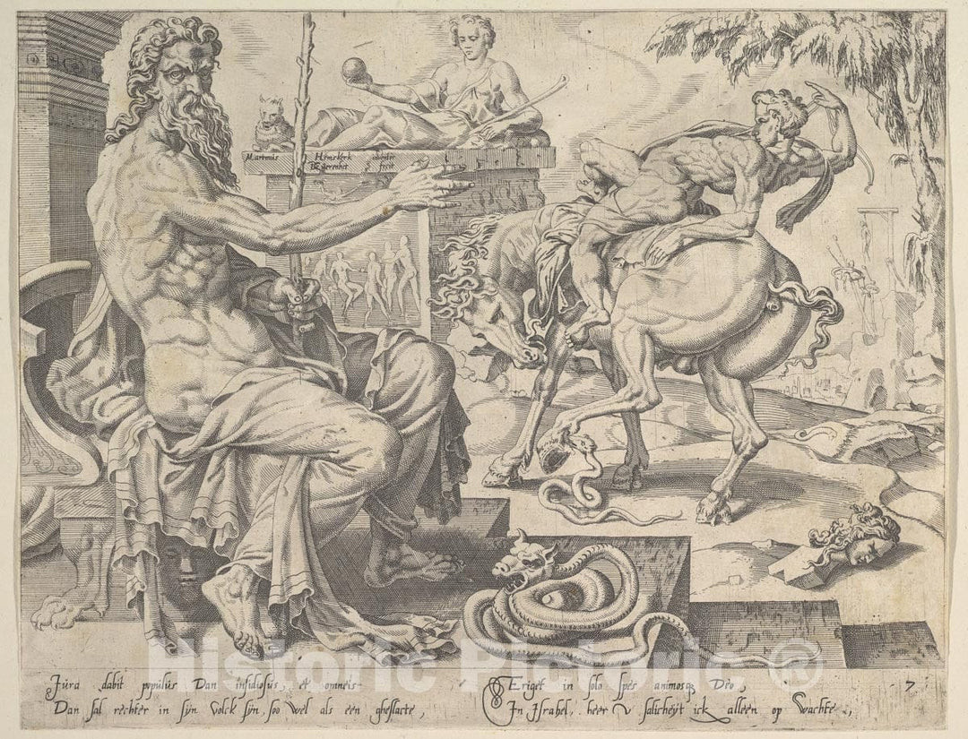 Art Print : Maarten Van Heemskerck - Dan, from The Series The Twelve Patriarchs : Vintage Wall Art