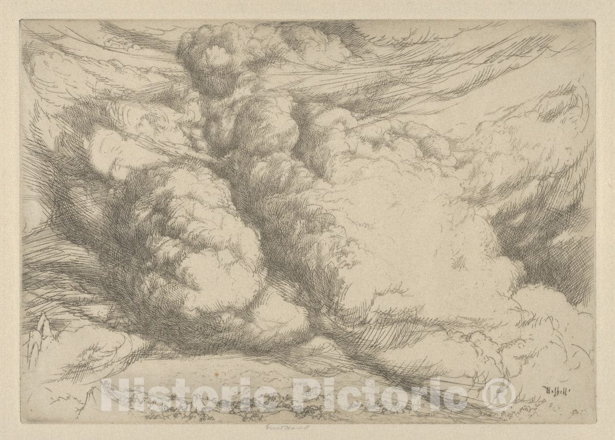 Art Print : Ernest Haskell - He Maketh The Clouds His Chariot : Vintage Wall Art