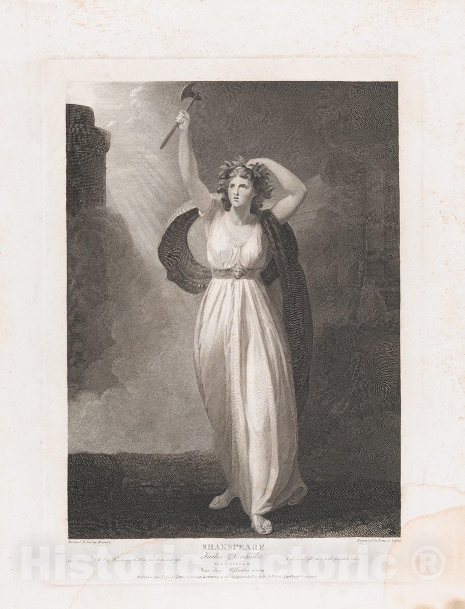 Art Print : Francis Legat - Cassandra Raving (Shakespeare, Troilus and Cressida, Act 2, Scene 2) 1 : Vintage Wall Art