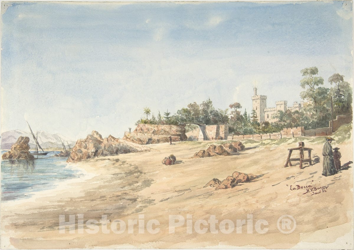 Art Print : Henry Victor Burgy - La Bocca : Vintage Wall Art