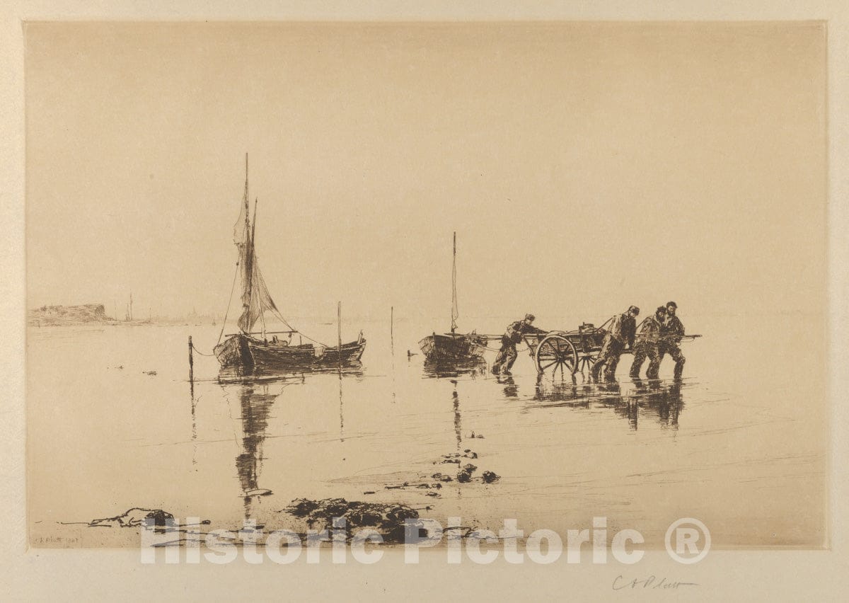 Art Print : Charles Adams Platt - A Misty Morning : Vintage Wall Art