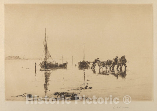 Art Print : Charles Adams Platt - A Misty Morning : Vintage Wall Art