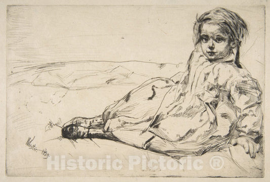 Art Print : James McNeill Whistler - Bibi Valentin 3 : Vintage Wall Art