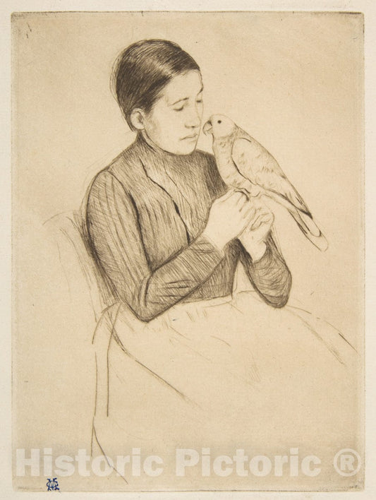 Art Print : Mary Cassatt - The Parrot 2 : Vintage Wall Art