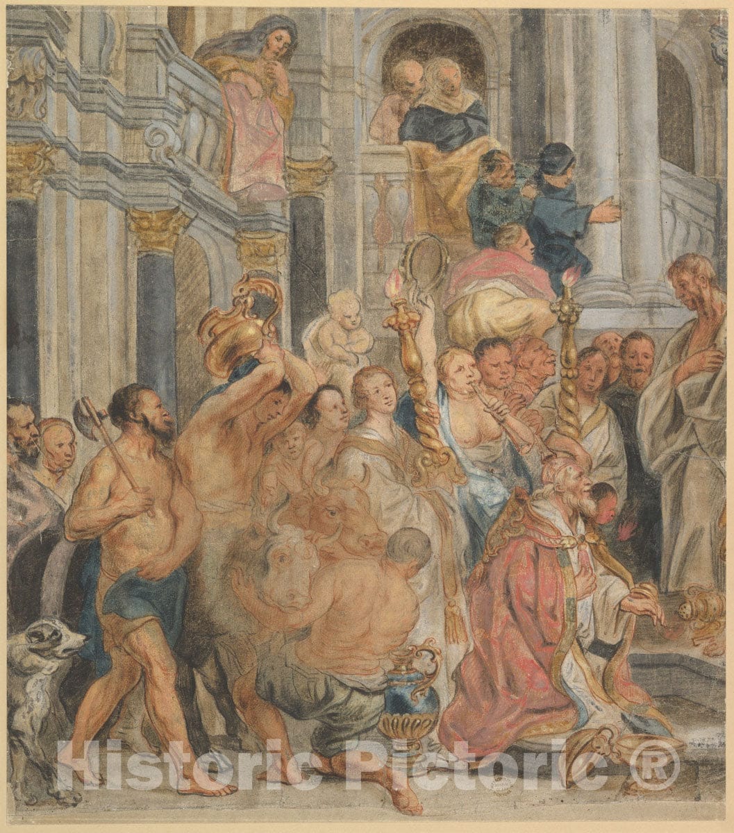 Art Print : Jacob Jordaens - Saint Paul at Lystra : Vintage Wall Art