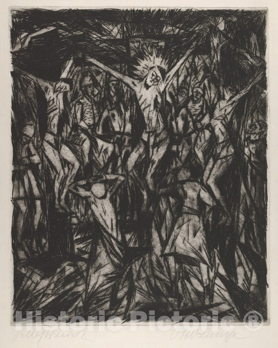 Art Print : Otto Lange - Crucifixion II : Vintage Wall Art