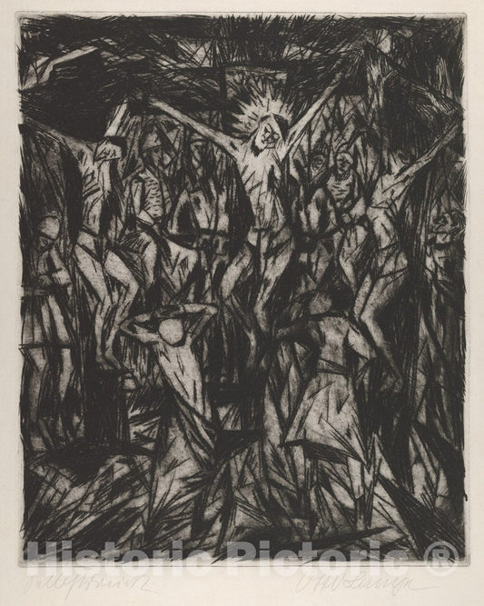 Art Print : Otto Lange - Crucifixion II : Vintage Wall Art