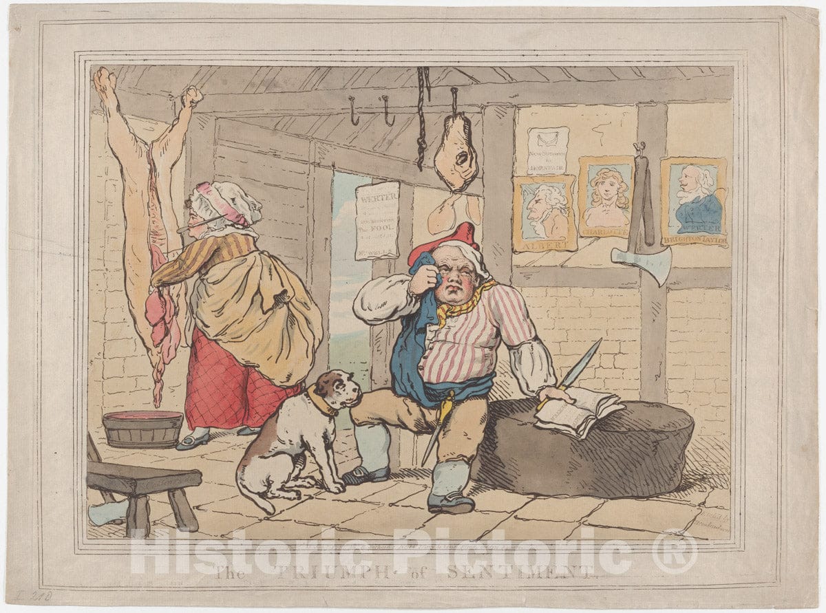 Art Print : Samuel Collings - The Triumph of Sentiment 1 : Vintage Wall Art