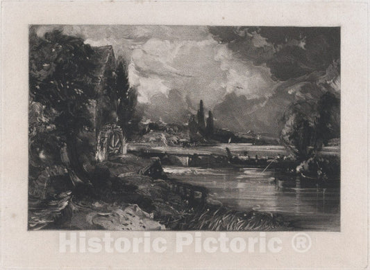 Art Print : David Lucas - A Mill 2 : Vintage Wall Art