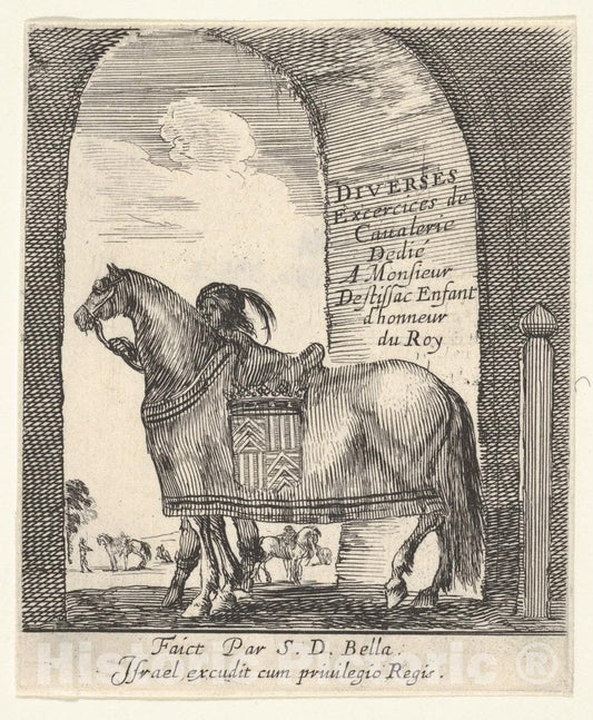 Art Print : Beneath an Archway - Artist: Stefano Della Bella - Created: c1642 : Vintage Wall Art