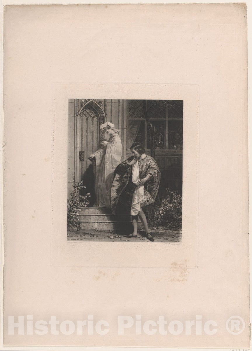 Art Print : Samuel William Reynolds, The Elder - Anne Page and Slender (Shakespeare's Merry Wives of Windsor, Act 1, Scene 1) : Vintage Wall Art