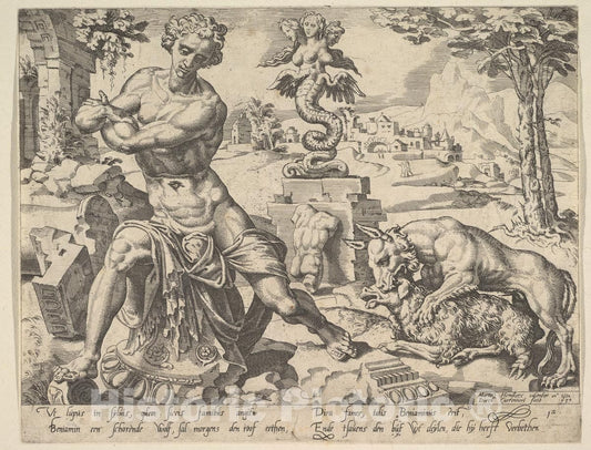 Art Print : Maarten Van Heemskerck - Benjamin, from The Series The Twelve Patriarchs : Vintage Wall Art