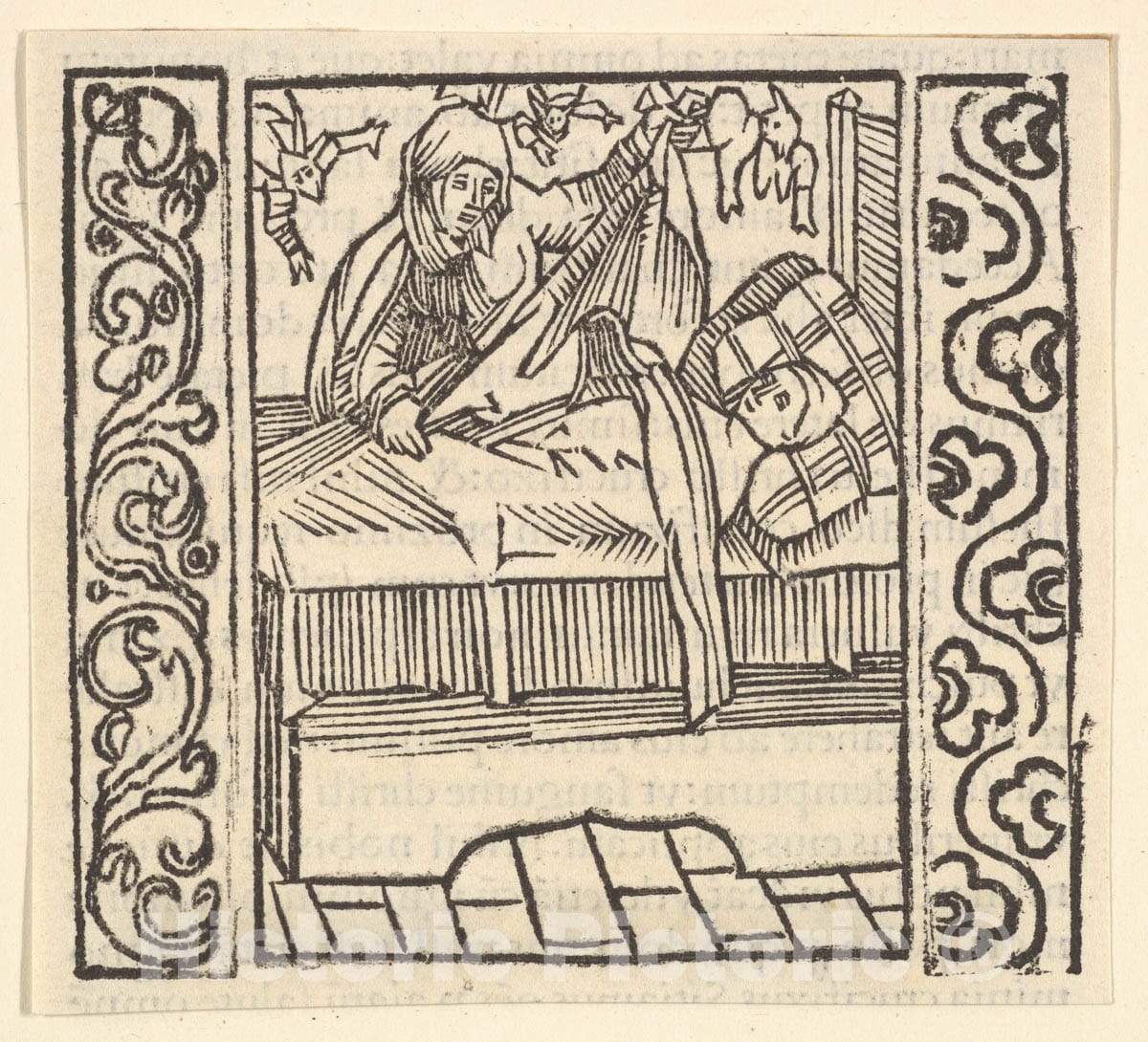 Art Print : Hans Baldung (Called Hans Baldung Grien) - Caring for The Dead, Illustration from Speculum Passionis, 1507 : Vintage Wall Art