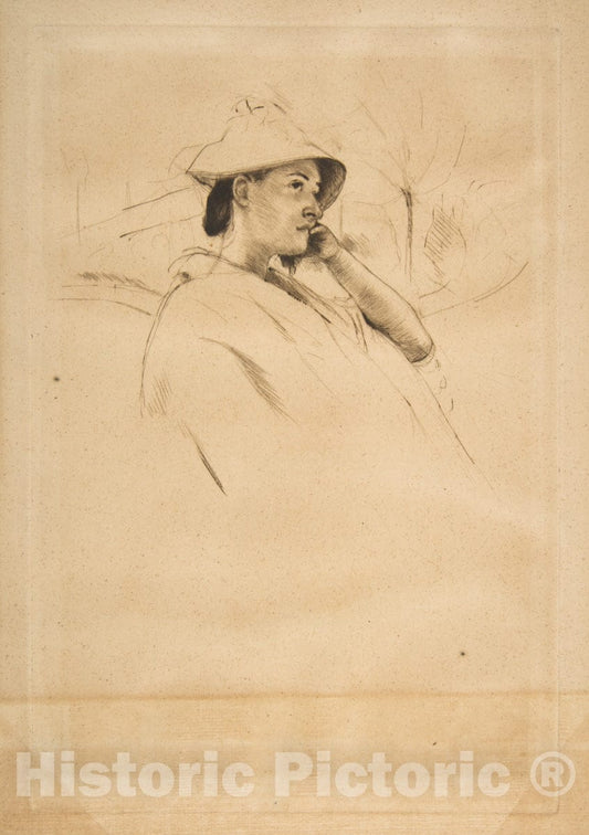 Art Print : Mary Cassatt - The Straw Hat : Vintage Wall Art
