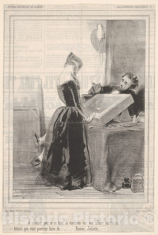 Art Print : How Much can You get from an Old Thing Like That? As Much as You can get from - Artist: Paul Gavarni Chevalier - Created: 1846 : Vintage Wall Art