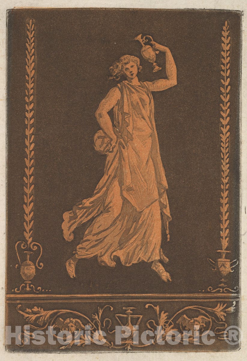 Art Print : Ornament Young Draped Woman - Artist: Jean Jacques Lagrenee - Created: c1784 1 : Vintage Wall Art