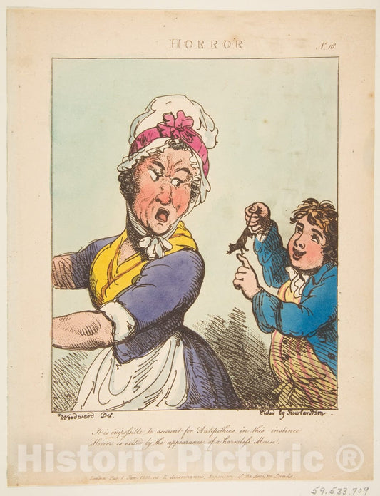 Art Print : Thomas Rowlandson - Horror 2 : Vintage Wall Art