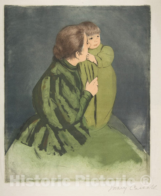 Art Print : Mary Cassatt - Peasant Mother and Child : Vintage Wall Art