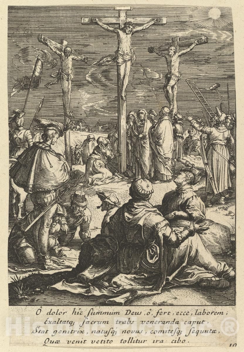 Art Print : Nicolas Cochin - Christ on The Cross, from The Passion of Christ : Vintage Wall Art