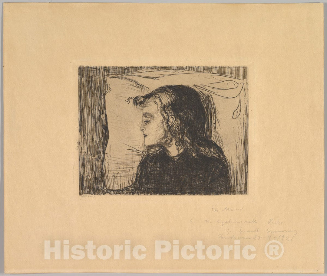 Art Print : Edvard Munch - The Sick Girl : Vintage Wall Art