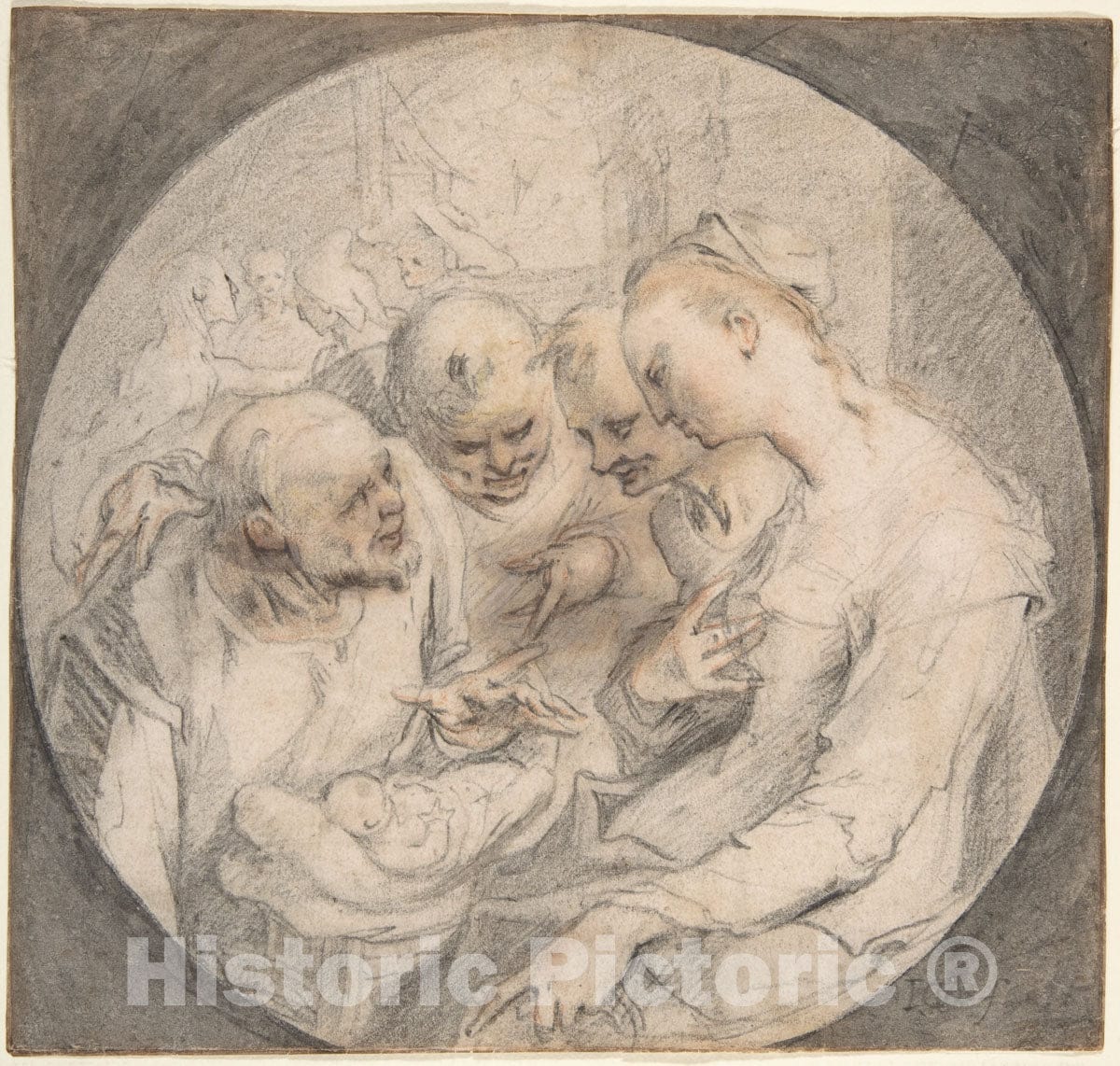 Art Print : Hendrick Goltzius - Adoration of The Shepherds : Vintage Wall Art