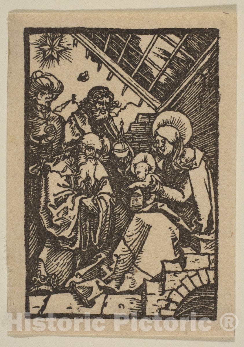 Art Print : Albrecht Dürer - The Adoration of The Kings 2 : Vintage Wall Art