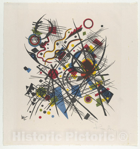 Art Print : Vasily Kandinsky - Lithographie Fur die Vierte Bauhausmappe : Vintage Wall Art