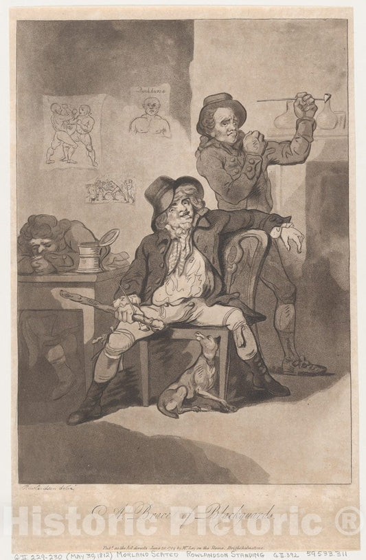Art Print : Thomas Rowlandson - A Brace of Blackguards : Vintage Wall Art