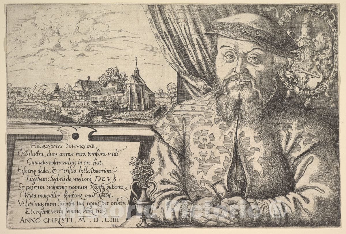 Art Print : Hanns Lautensack - Portrait of Hieronymus Schurstab : Vintage Wall Art
