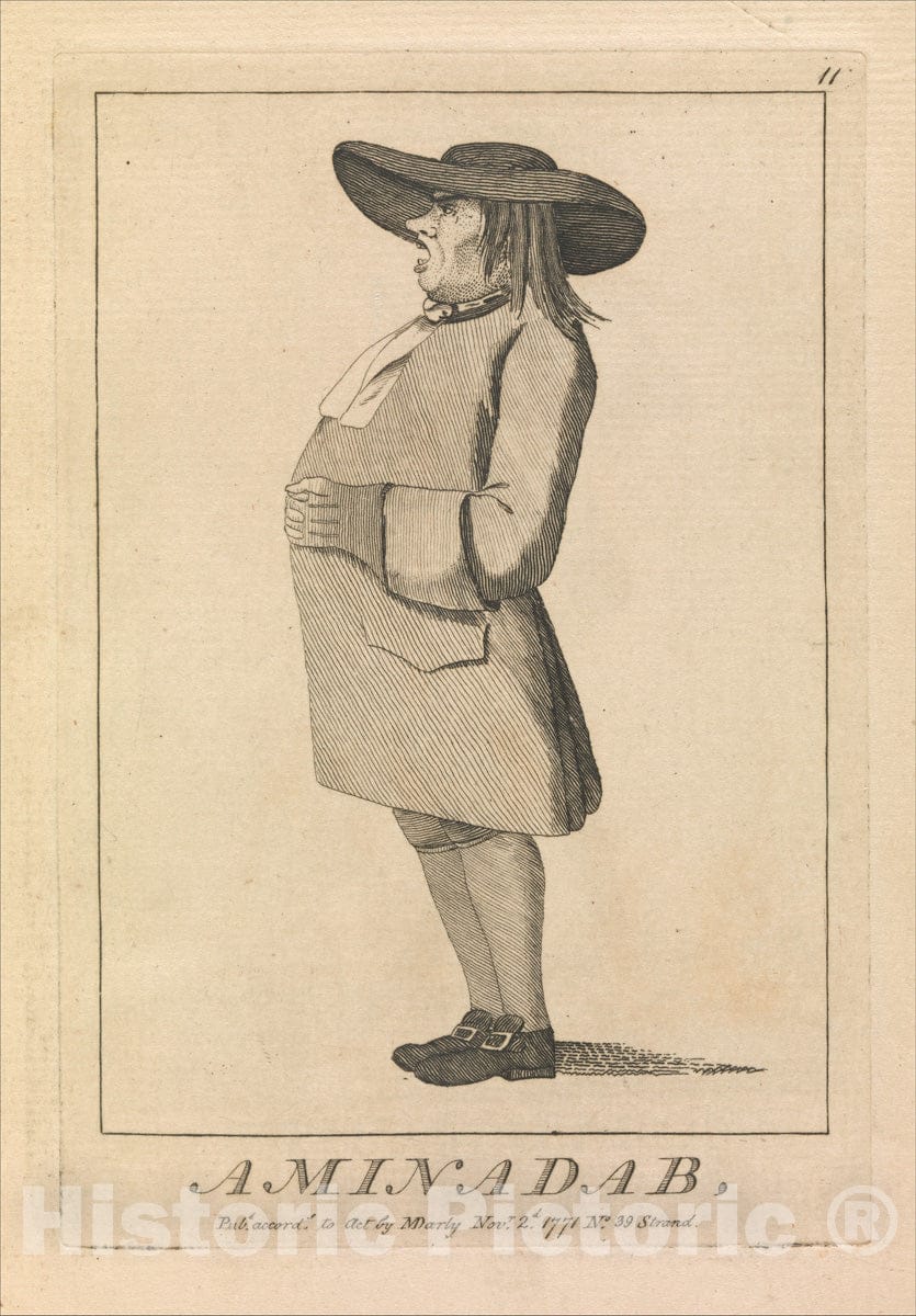 Art Print : Matthew Darly - Aminadab : Vintage Wall Art