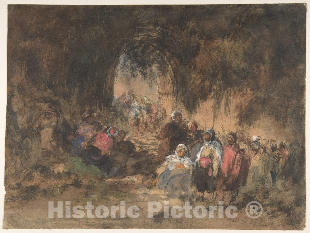 Art Print : Eugenio Lucas - Arabs Resting : Vintage Wall Art