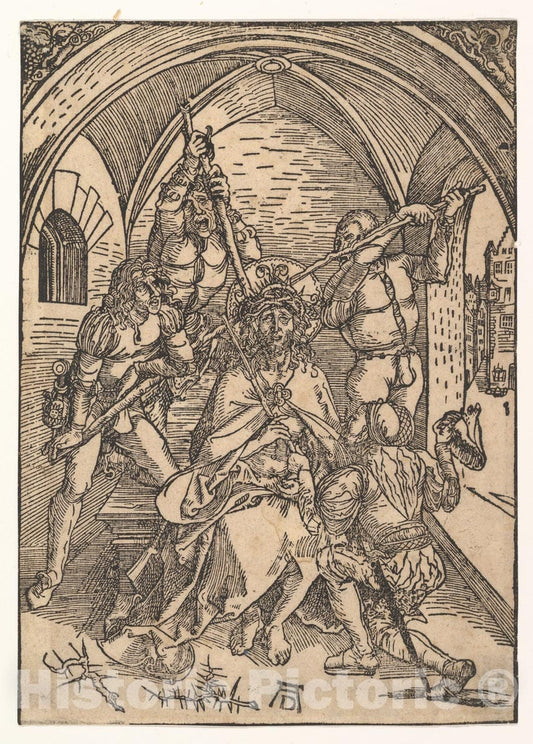 Art Print : Possibly Albrecht Dürer - Christ Crowned with Thorns 2 : Vintage Wall Art