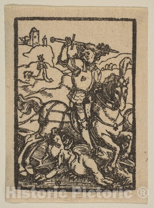 Art Print : Albrecht Dürer - Saint George : Vintage Wall Art