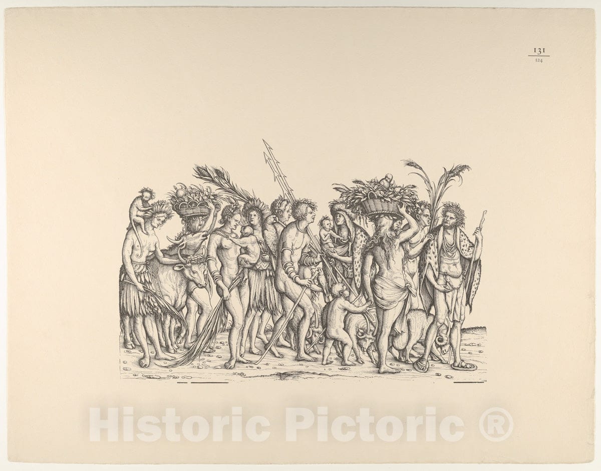 Art Print : Hans Burgkmair - People from Calicut, from The Triumphal Procession of Emperor Maximilian (Triumph Des Kaisers Maximilian I) 1 : Vintage Wall Art