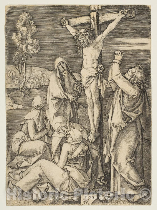 Art Print : Albrecht Dürer - Christ on The Cross : Vintage Wall Art