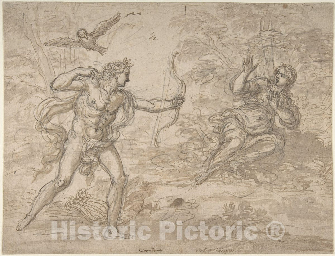 Art Print : Giovanni Battista Foggini - Apollo and Coronis. : Vintage Wall Art