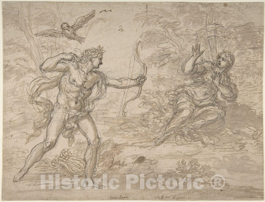 Art Print : Giovanni Battista Foggini - Apollo and Coronis. : Vintage Wall Art