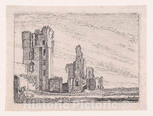 Art Print : Willem Pietersz. Buytewech - Het Huys te Kleef bij Haarlem, from Verscheyden Landtschapjes (Various Landscapes), Plate 3 : Vintage Wall Art