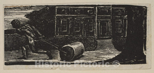 Art Print : William Blake - A Rolling Stone is Ever Bare of Moss, from Thornton's Pastorals of Virgil : Vintage Wall Art