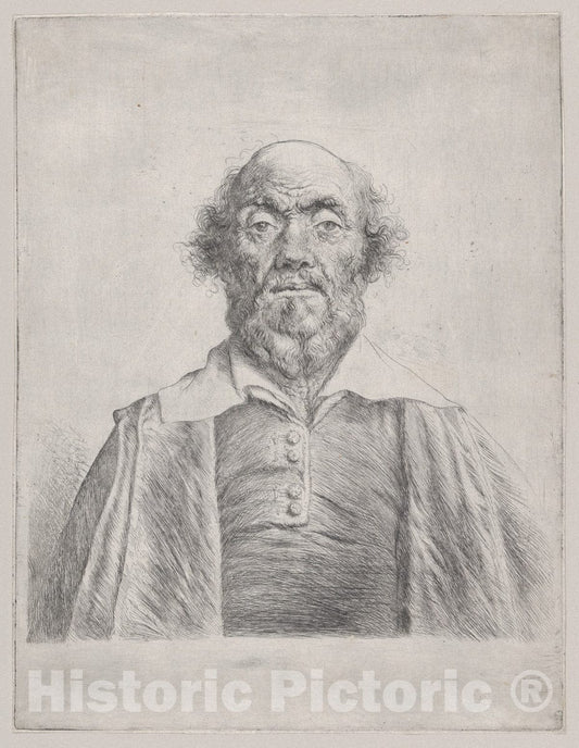 Art Print : Jan Lievens - Bust of an Elderly Man : Vintage Wall Art