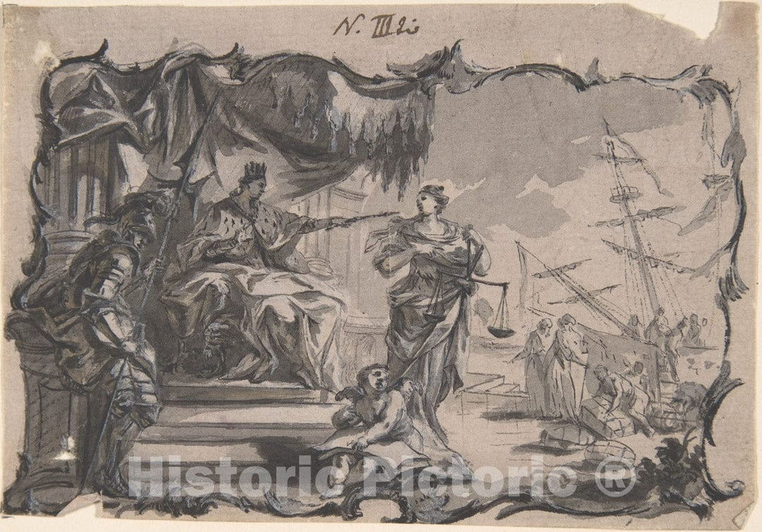 Art Print : Franz Sigrist - Design for a Book Illustration 1 : Vintage Wall Art