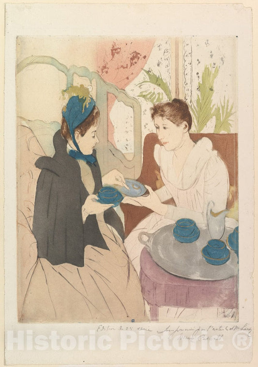 Art Print : Mary Cassatt - Afternoon Tea Party : Vintage Wall Art