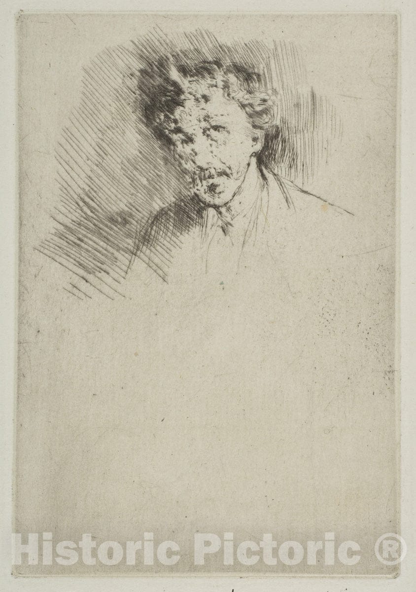 Art Print : James McNeill Whistler - Whistler with The White Lock : Vintage Wall Art
