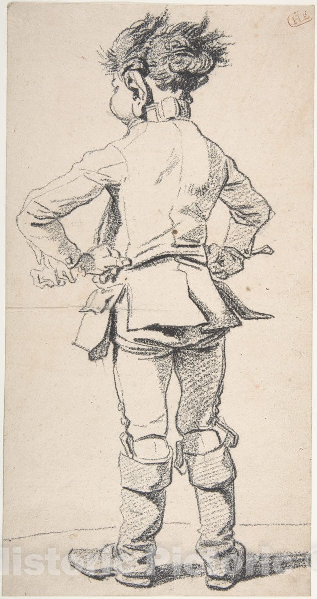 Art Print : François André Vincent - Back View of a Roman Servant Boy : Vintage Wall Art