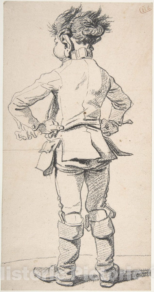 Art Print : François André Vincent - Back View of a Roman Servant Boy : Vintage Wall Art