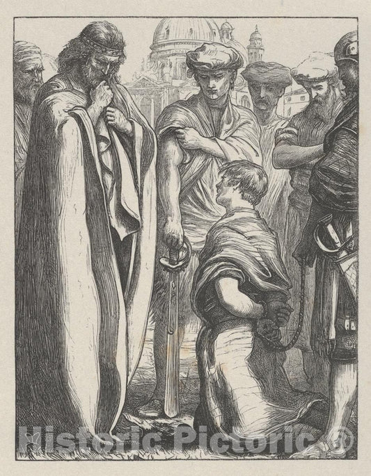 Art Print : Sir John Everett Millais - The Unmerciful Servant (The Parables of Our Lord and Saviour Jesus Christ) : Vintage Wall Art