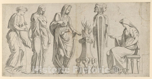 Art Print : Léon Davent - A Sacrifice 1 : Vintage Wall Art