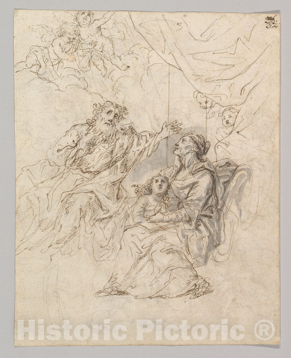 Art Print : Bartholomaeus Ignaz Weiss - The Holy Family