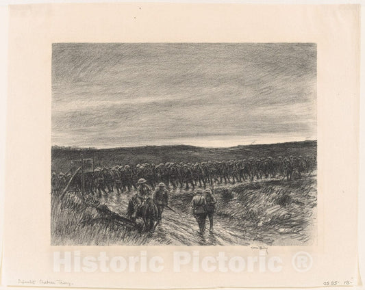 Art Print : Kerr Eby - Infantry, Château-Thierry : Vintage Wall Art