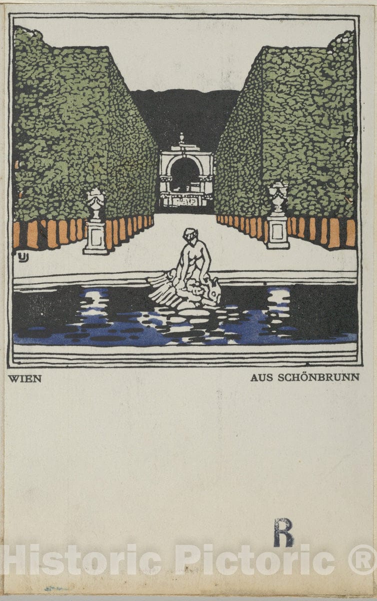 Art Print : Urban Janke - Vienna: from Schönbrunn : Vintage Wall Art